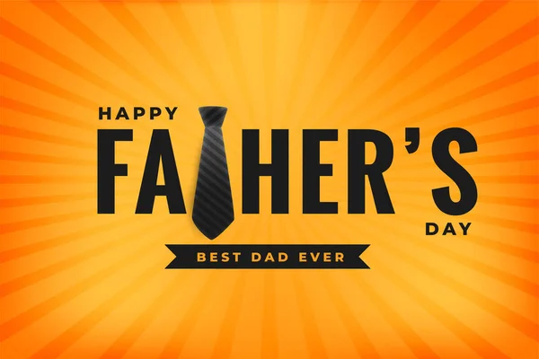 Feliz Día Los Padres Mejor Papá Siempre Fondo Amarillo — Vector de stock