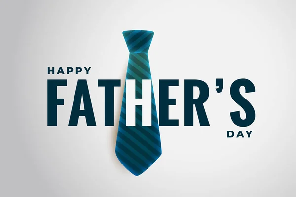 Stylisches Happy Vaters Day Design Mit Realistischer Krawatte — Stockvektor