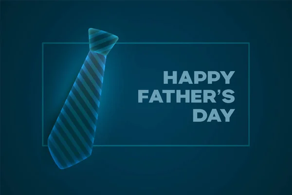 Glücklicher Vatertagsgruß Mit Realistischer Krawatte — Stockvektor