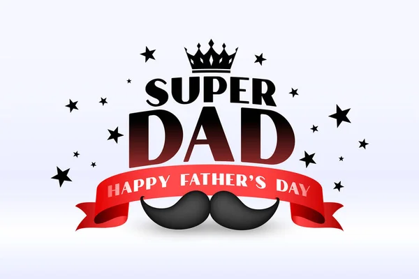 Hermoso Super Papá Banner Para Feliz Día Los Padres — Vector de stock