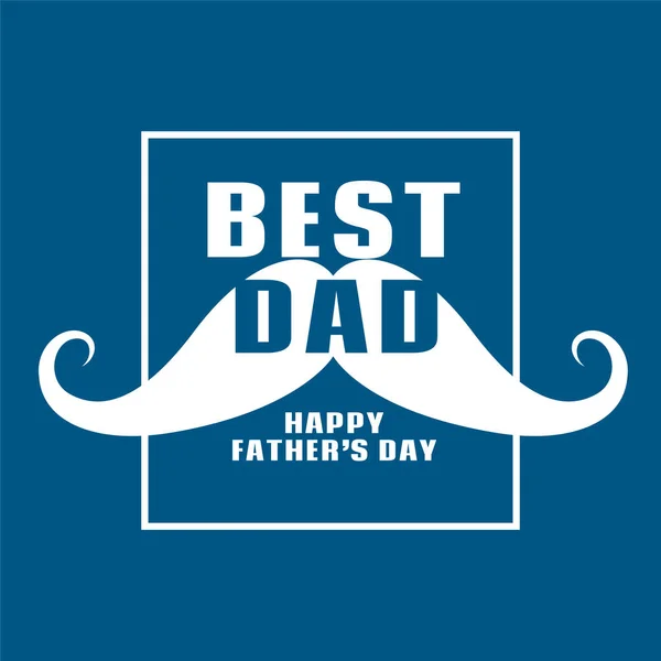 Beste Vader Gelukkig Vaders Dag Platte Stijl Achtergrond — Stockvector