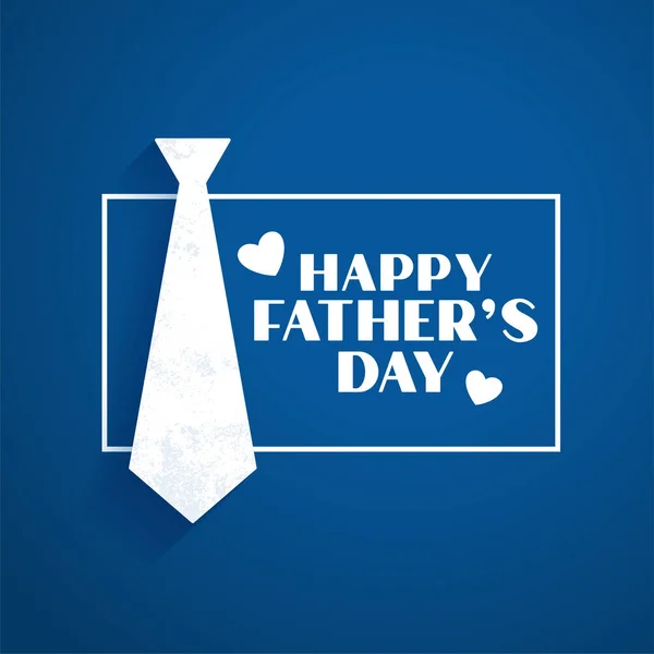 Glückliche Väter Tag Blau Flachen Stil Hintergrund — Stockvektor