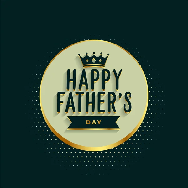 Elegante Feliz Padre Día Corona Fondo Diseño — Vector de stock