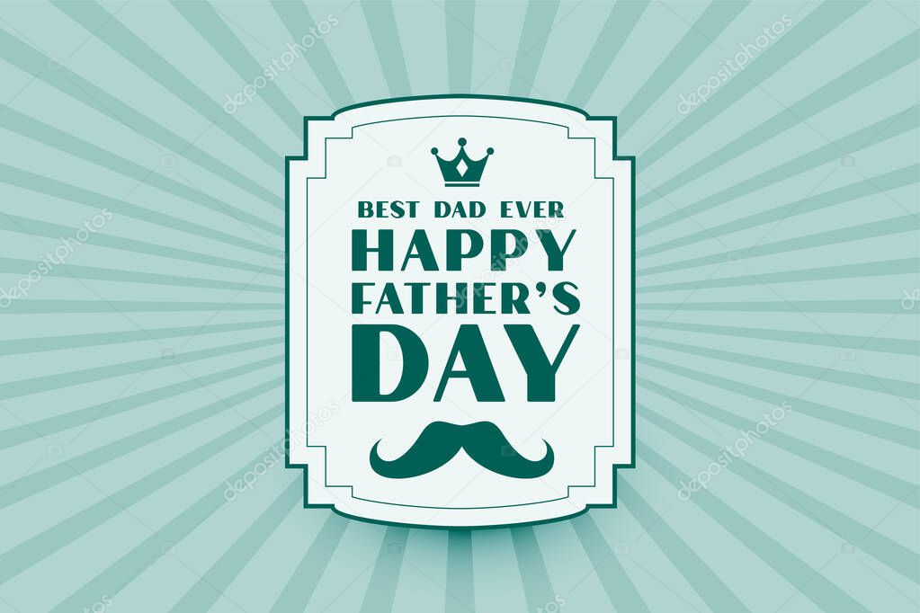 retro style happy fathers day background design