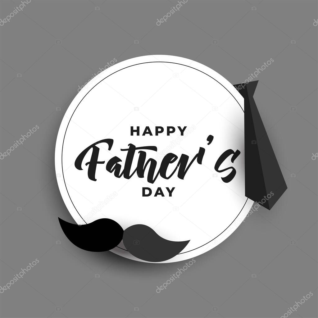 happy fathers day background with tie and mustache