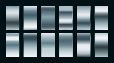 Parlak çelik veya gümüş gradyanlar mat bitiş çizgisine ayarlandı