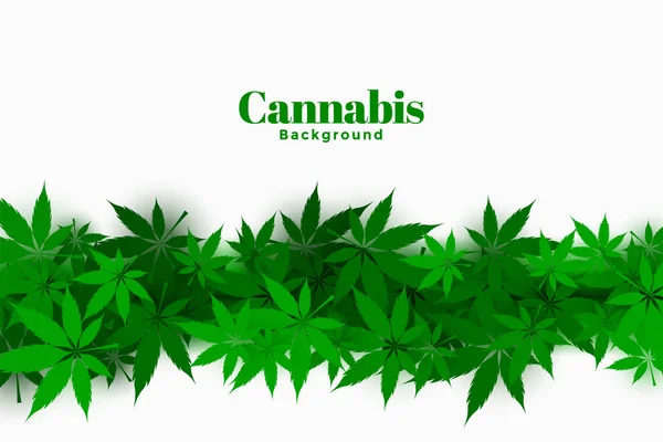 Snygg Cannabis Bakgrund Med Marijuana Blad Design — Stock vektor