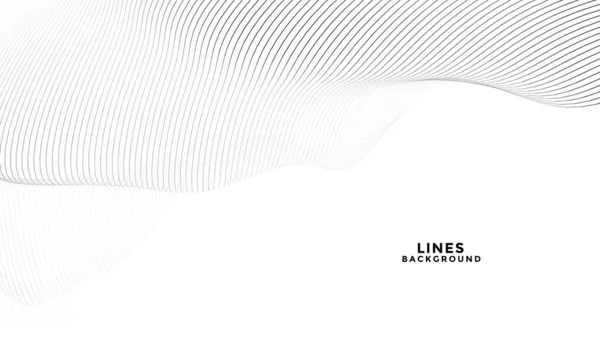 Elegante Abstrakte Schwarze Linien Auf Weißem Hintergrund — Stockvektor
