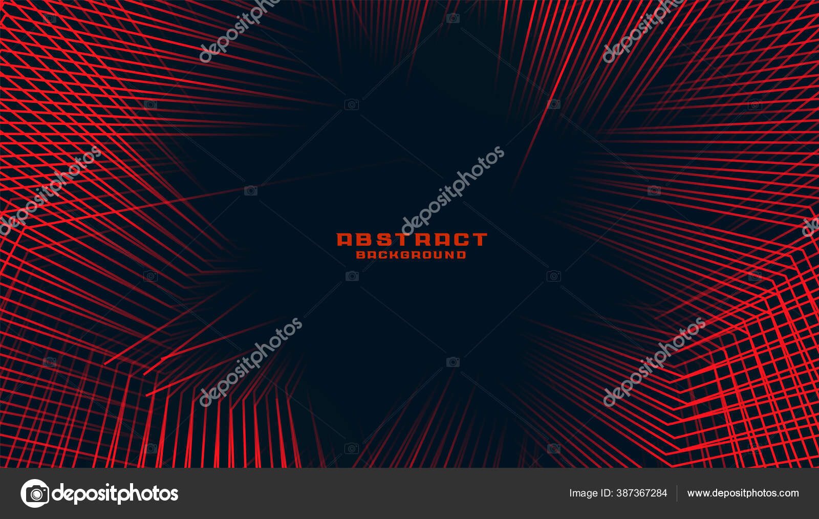 Latar Garis Abstrak Dalam Tema Duotone Warna Merah Dan Hitam Stok Vektor C Starline 387367284