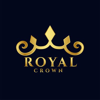 Kraliyet taç logosu konsept premium simge tasarımı