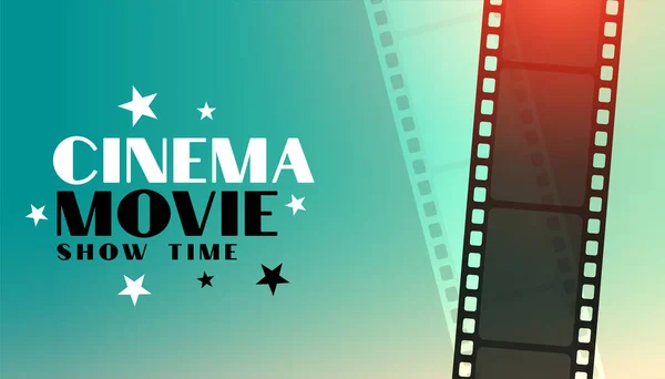 Cine Película Fondo Con Película Tira Diseño — Vector de stock