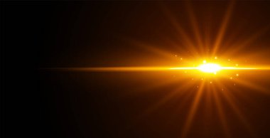 Siyah arkaplan tasarımı üzerinde parlayan ışık etkisi