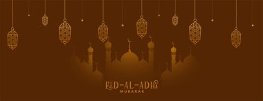 Geleneksel Kurban Bayramı Mübarek bayrak tasarımı