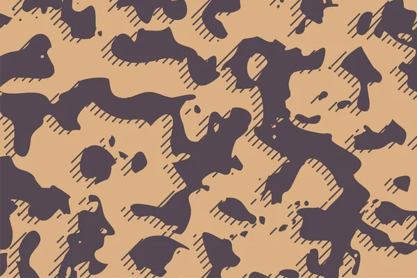 Текстура Армейской Камуфляжной Ткани Коричневых Тонах — стоковый вектор
