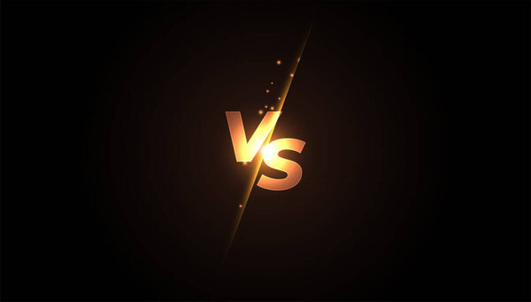 vsus screen banner design for battle or comparision
