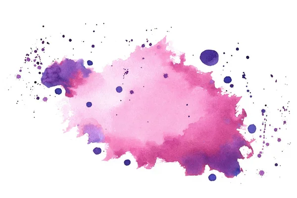 Rózsaszín Lila Árnyalatú Akvarell Fröccsenő Textúra Design — Stock Vector