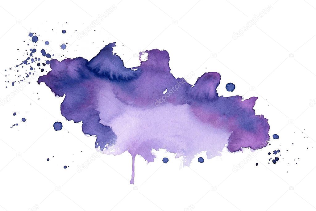 purple watercolor stain texture abstract background design