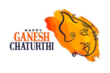 Mutlu Ganesh Chaturthi Hint Festivali poster tasarımı