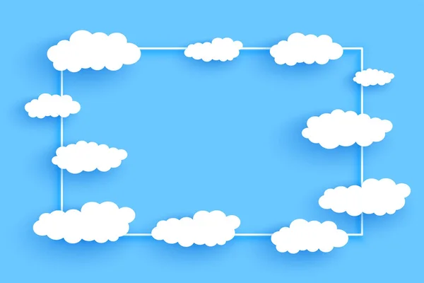 Wolken Umrahmen Hintergrund Mit Text Space Design — Stockvektor