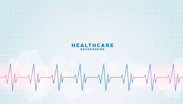 Gesundheitswesen Und Medizinischer Hintergrund Mit Herzschlaglinie — Stockvektor