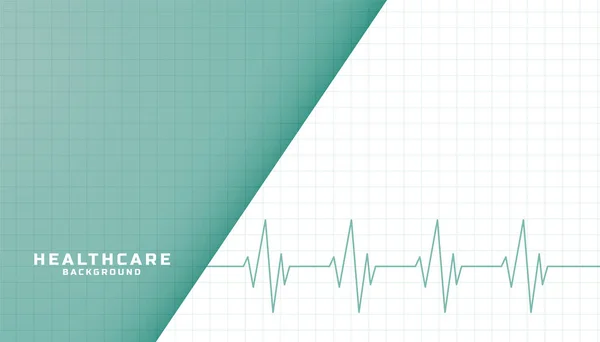 Saúde Banner Médico Com Linha Batimentos Cardíacos — Vetor de Stock