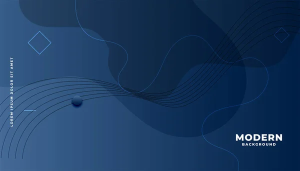 Темно Синій Сучасний Абстрактний Дизайн Рідинного Фону — стоковий вектор