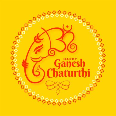 Lord Ganesh Chaturthi utsav festival kartı tasarımı