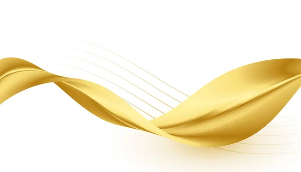 Piękny Złoty Fala Abstrakcyjny Premium Błyszczące Tło — Wektor stockowy