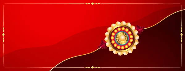 Traditionelles Raksha Bandhan Indisches Festival Banner Design — Stockvektor