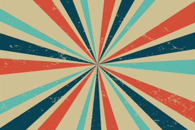 Retro zoom güneş ışınları klasik arkaplan tasarımı