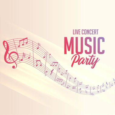 parti olayları için müzik notaları arka plan