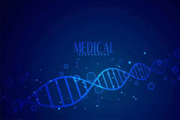 Medizinisches Dna Blauer Farbe Hintergrunddesign — Stockvektor