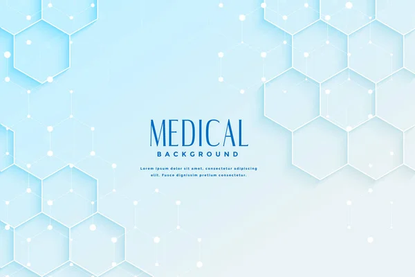 Blauer Medizinischer Hintergrund Mit Sechseckigem Muster — Stockvektor