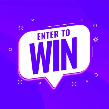 Enter to win purple template for promotions vector stock vector