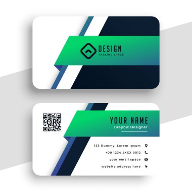 turkuaz geometrik modern iş kartı tasarımı