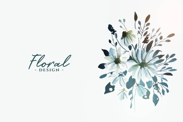 Beautiful Watercolor Floral Flower Decorative Background Design — Stock Vector