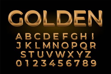 Birinci sınıf parlak metin efekti alfabe ve sayılar