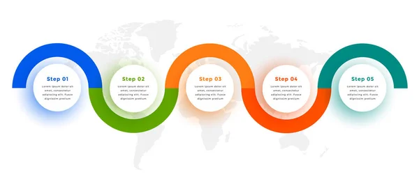 Kreative Sechs Schritte Kreisförmiges Design Der Infografik Vorlage — Stockvektor