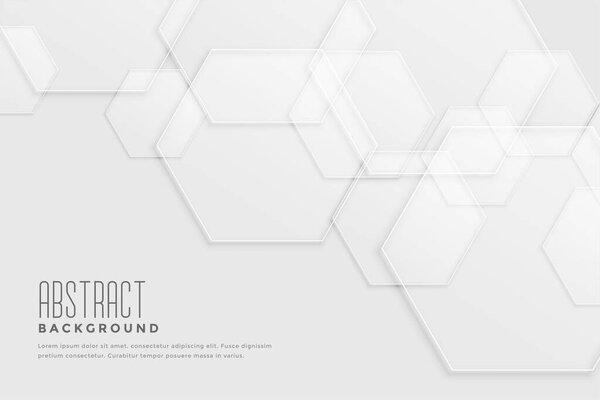 white background with overlapping hexagonal patterns design