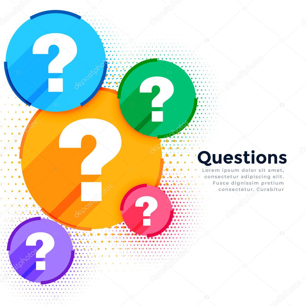 stylish question mark web help and support template