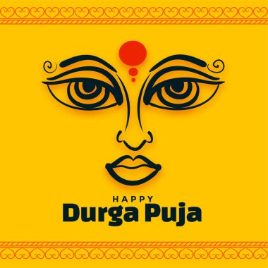 Durga pooja shubh navratri Hint festivali kartı