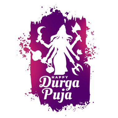 Mutlu Durga Pooja Hint Festivali Kart tasarımı