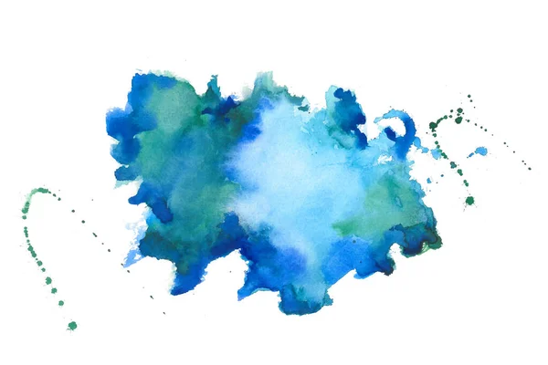 Μπλε Υδατογραφία Splater Λεκέ Υφή Σχεδιασμός Φόντου — Διανυσματικό Αρχείο