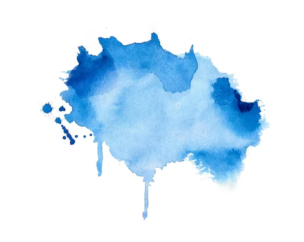 Élégant Bleu Aquarelle Tache Texture Fond Design — Image vectorielle