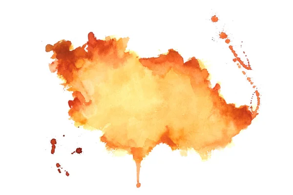 手绘橙色水彩画纹理背景 — 图库矢量图片