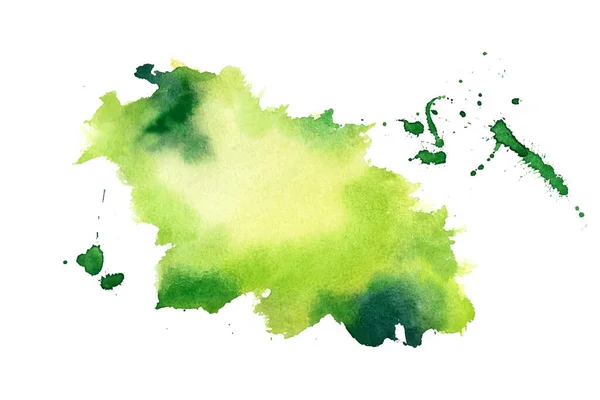 Aquarelle Verte Tache Éclaboussure Texture Fond Design — Image vectorielle