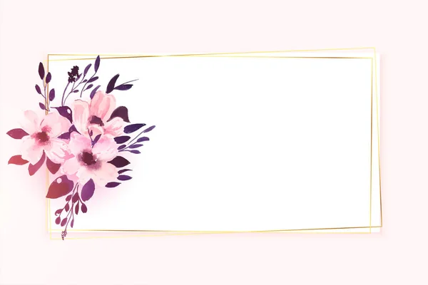 Moldura Floral Flor Com Design Espaço Texto —  Vetores de Stock