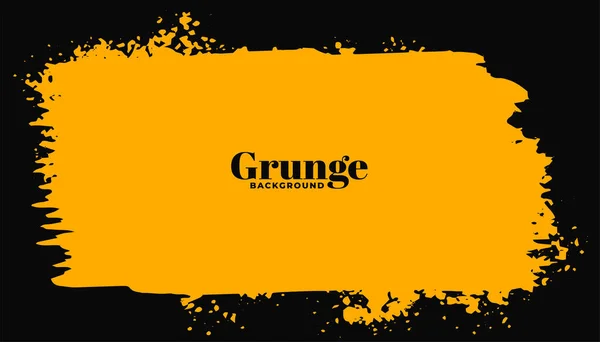 Amarelo Grunge Textura Frame Fundo Design — Vetor de Stock