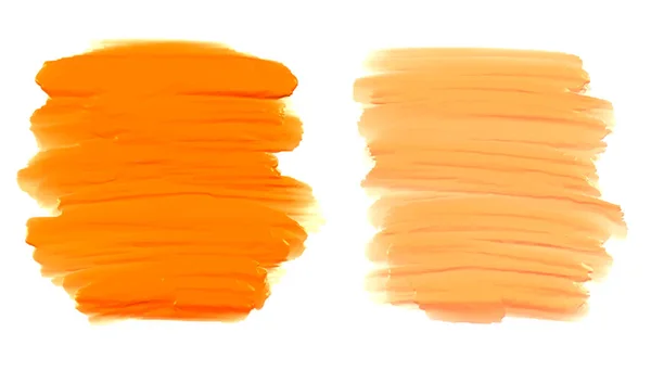 オレンジの形をした水彩ブラシストロークテクスチャ背景 — ストックベクタ