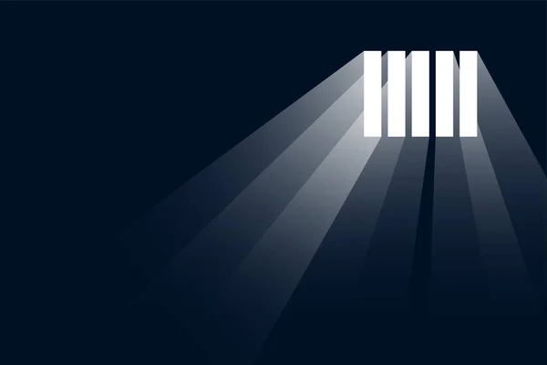 Темна Язниця Віконними Панелями Світлом — стоковий вектор
